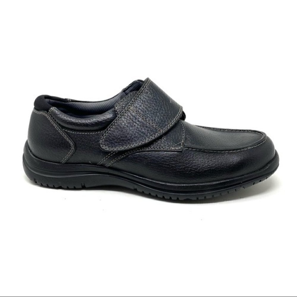 Florsheim Pacer Strap shoes black tumble leather